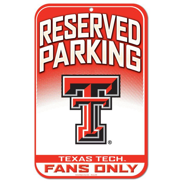 Wholesale-Texas Tech Red Raiders Reserved Parking Plastic Sign 11" x 17"