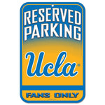 UCLA Bruins Reserved Parking Plastic Sign 11" x 17"