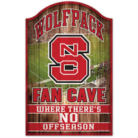 NC State Wolfpack FAN CAVE Wood Sign 11" x 17" 1/4" thick