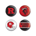 Wholesale-Rutgers Scarlet Knights Button 4 Pack 1 1/4" Rnd