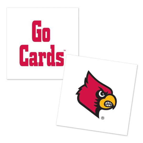 Wholesale-Louisville Cardinals Two Designs Tattoo 4 pack