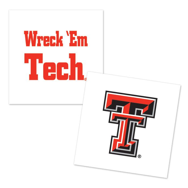 Wholesale-Texas Tech Red Raiders Two Designs Tattoo 4 pack