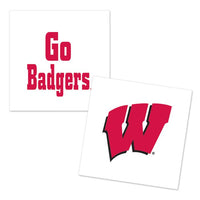 Wholesale-Wisconsin Badgers Two Designs Tattoo 4 pack