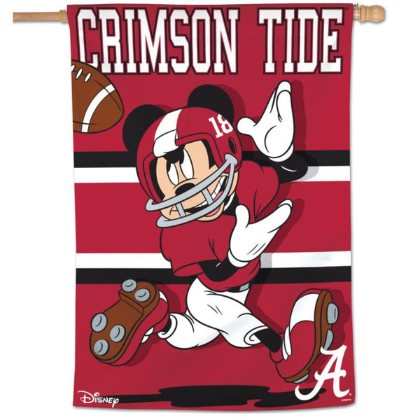 Wholesale-Alabama Crimson Tide / Disney MICKEY MOUSE FOOTBALL Vertical Flag 28" x 40"