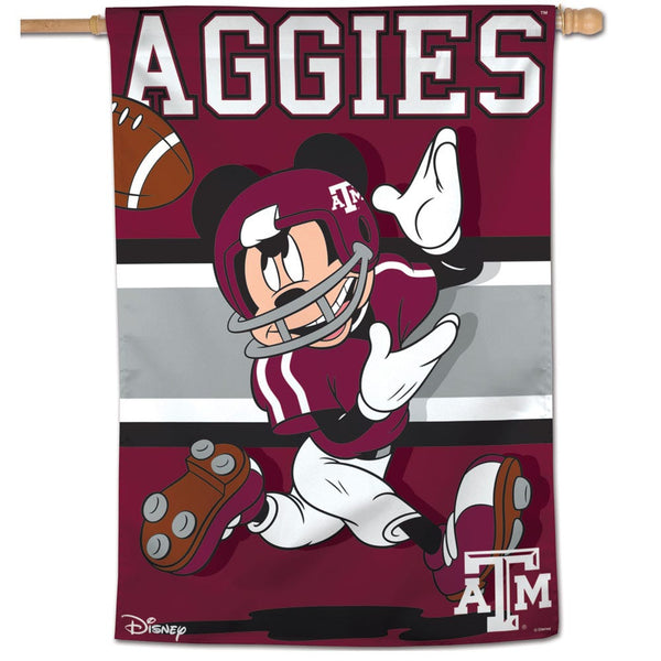 Texas A&M Aggies / Disney MICKEY MOUSE Vertical Flag 28" x 40"