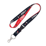 Houston Texans Name & Number Lanyard w/detachable buckle 1" CJ Stroud