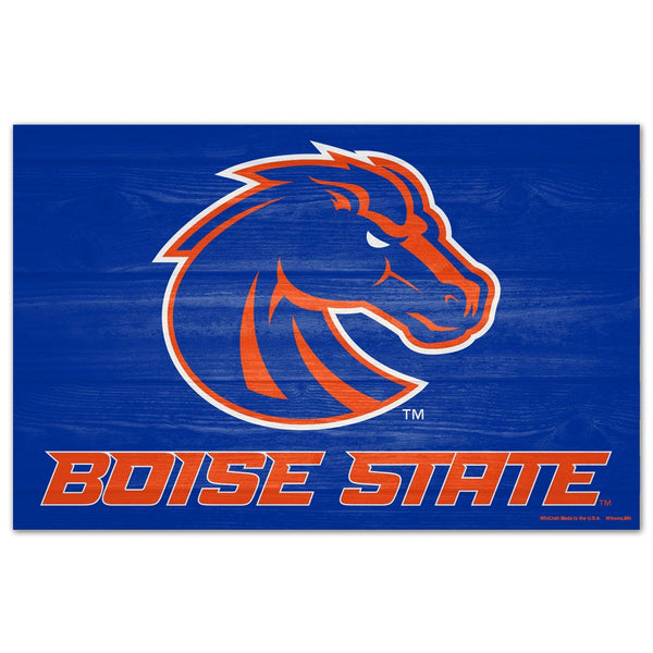 Boise State Broncos STARS&STRIPES Wood Sign 11" x 17" 1/4" thick