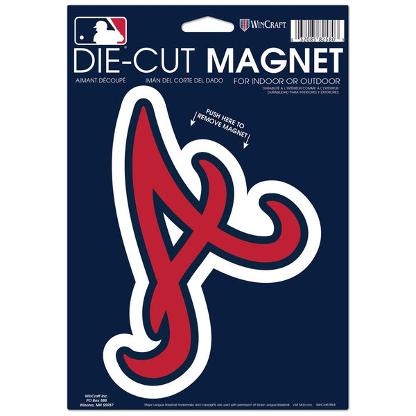 Atlanta Braves Die Cut Logo Magnet 6.25" x 9"