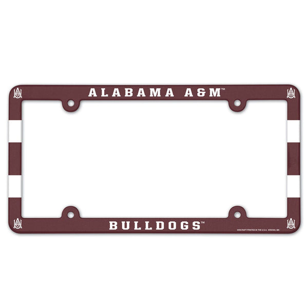 Alabama A&M Bulldogs Lic Plate Frame Full Color