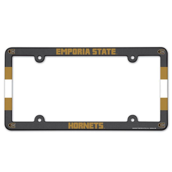 Wholesale-Emporia State Hornets Lic Plate Frame Full Color