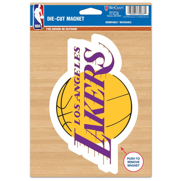 Los Angeles Lakers Die Cut Logo Magnet 6.25" x 9"
