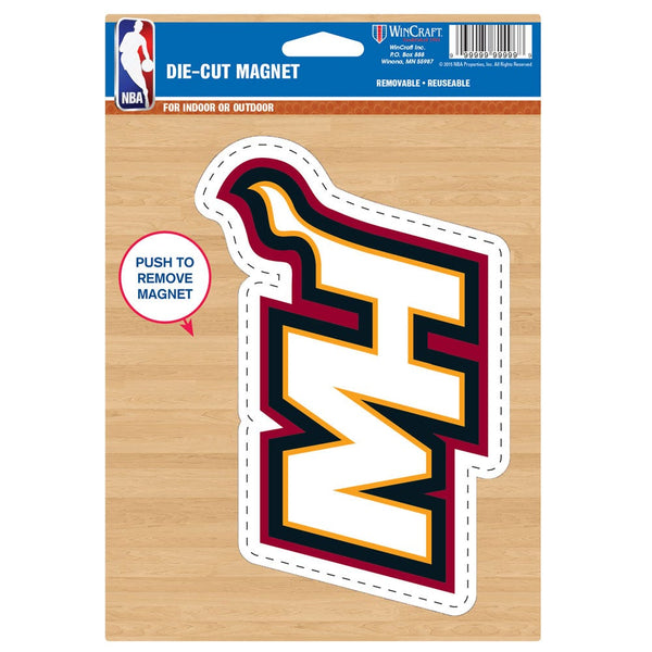 Miami Heat Die Cut Logo Magnet 6.25" x 9"