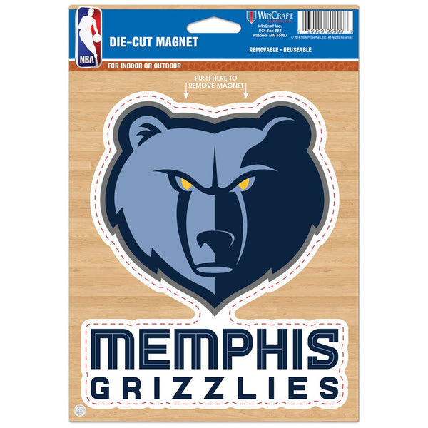 Memphis Grizzlies Die Cut Logo Magnet 6.25" x 9"