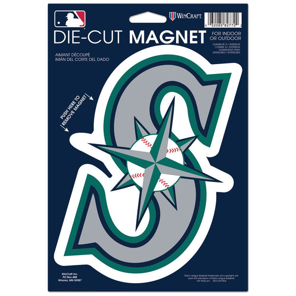 Seattle Mariners Die Cut Logo Magnet 6.25" x 9"