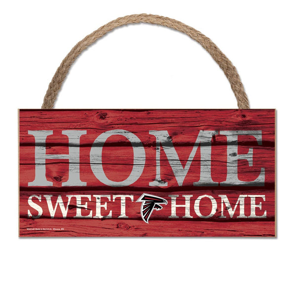 Atlanta Falcons Wood Sign w/Rope 5" x 10"