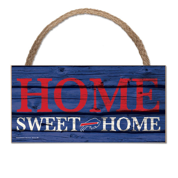 Buffalo Bills Wood Sign w/Rope 5" x 10"