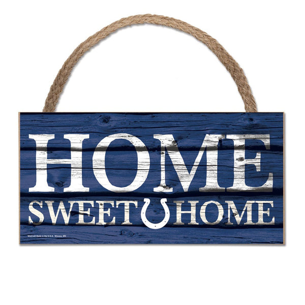 Indianapolis Colts Wood Sign w/Rope 5" x 10"
