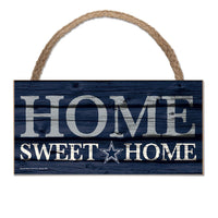Dallas Cowboys Wood Sign w/Rope 5" x 10"