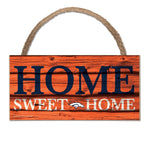 Denver Broncos Wood Sign w/Rope 5" x 10"