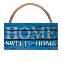 Detroit Lions Wood Sign w/Rope 5" x 10"