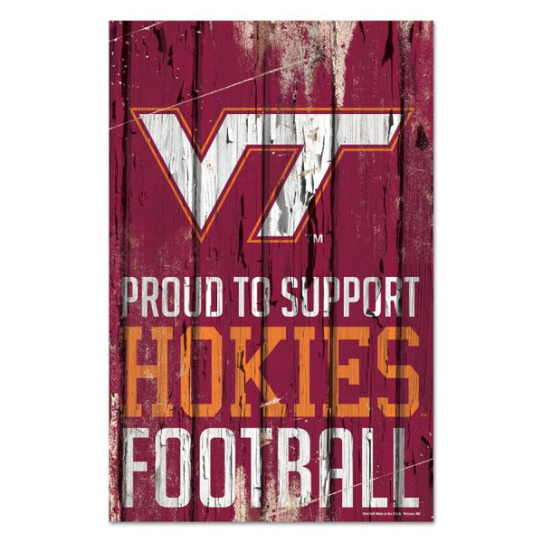 Wholesale-Virginia Tech Hokies Wood Sign 11" x 17" 1/4" thick