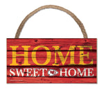 Kansas City Chiefs Wood Sign w/Rope 5" x 10"