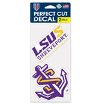 LSU Shreveport Pilots Perfect Cut Decal Set of two 4"x4"
