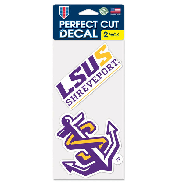 LSU Shreveport Pilots Perfect Cut Decal Set of two 4"x4"