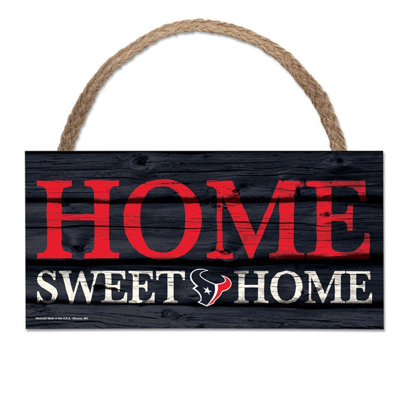 Houston Texans Wood Sign w/Rope 5" x 10"