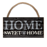 Las Vegas Raiders Wood Sign w/Rope 5" x 10"