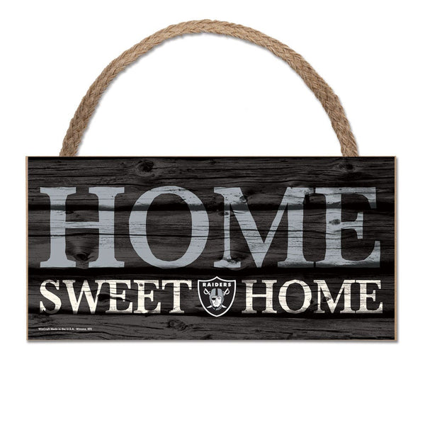 Las Vegas Raiders Wood Sign w/Rope 5" x 10"