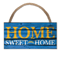 Los Angeles Chargers Wood Sign w/Rope 5" x 10"