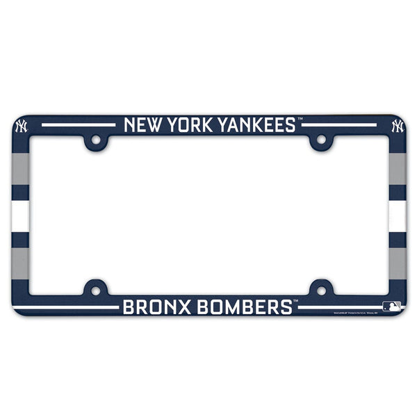New York Yankees SLOGAN Lic Plate Frame Full Color