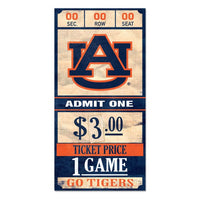 Wholesale-Auburn Tigers ticket Wood Sign 6x12 3/8" thick