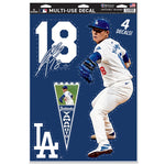 Los Angeles Dodgers PLAYERS CHOICE DIAMOND CLUB(R) Multi-Use Decal 11" x 17" Yoshinobu Yamamoto