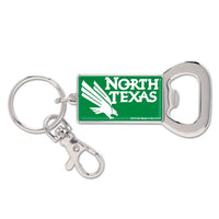 Wholesale-North Texas Mean Green Bottle Opener Key Ring Rectangle