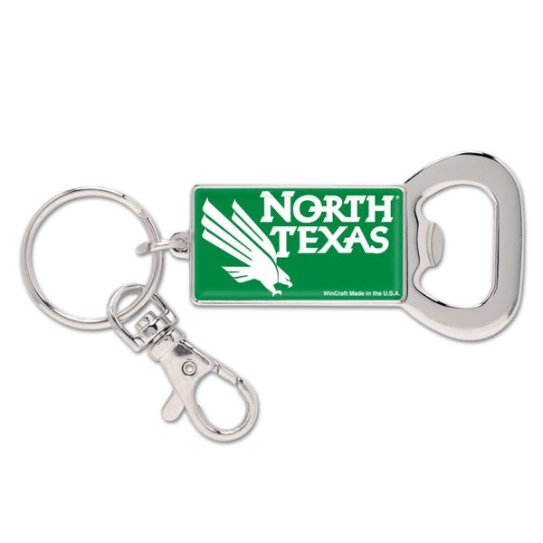 Wholesale-North Texas Mean Green Bottle Opener Key Ring Rectangle