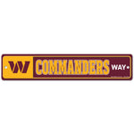 Washington Commanders Street / Zone Sign 3.75" x 19"