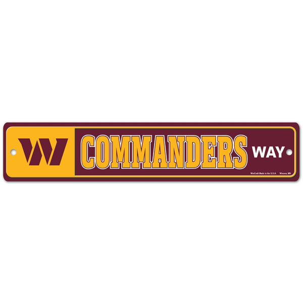 Washington Commanders Street / Zone Sign 3.75" x 19"