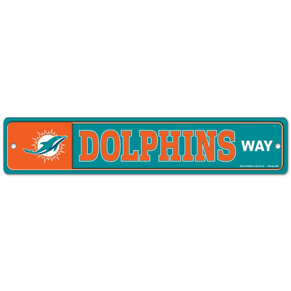 Miami Dolphins Street / Zone Sign 3.75" X 19"