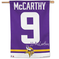 Minnesota Vikings Vertical Flag 28" x 40" JJ McCarthy