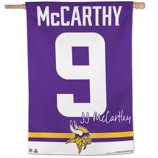 Minnesota Vikings Vertical Flag 28" x 40" JJ McCarthy