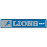Detroit Lions Street / Zone Sign 3.75" X 19"