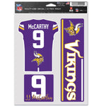 Minnesota Vikings Multi Use 3 Fan Pack JJ McCarthy