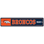 Denver Broncos Street / Zone Sign 3.75" X 19"