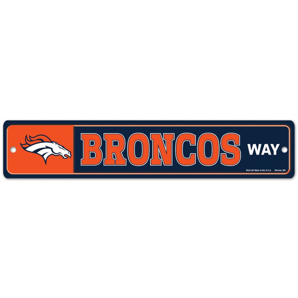 Denver Broncos Street / Zone Sign 3.75" X 19"