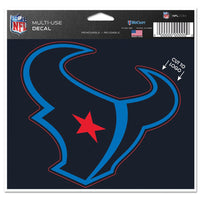 Houston Texans Color Rush Multi-Use Decal - cut to logo 5" x 6"