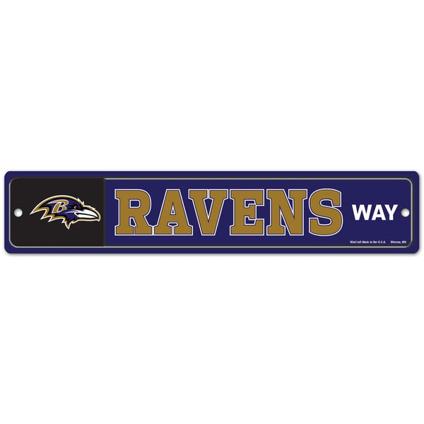 Baltimore Ravens Street / Zone Sign 3.75" X 19"