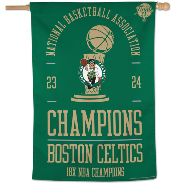 World Champions Boston Celtics NBA Champ Vertical Flag 28" x 40"