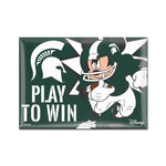 Wholesale-Michigan State Spartans / Disney MICKEY MOUSE FOOTBALL Metal Magnet 2.5" x 3.5"